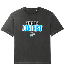 Oh God What Now? – Hardline Centrist – T shirt Grey